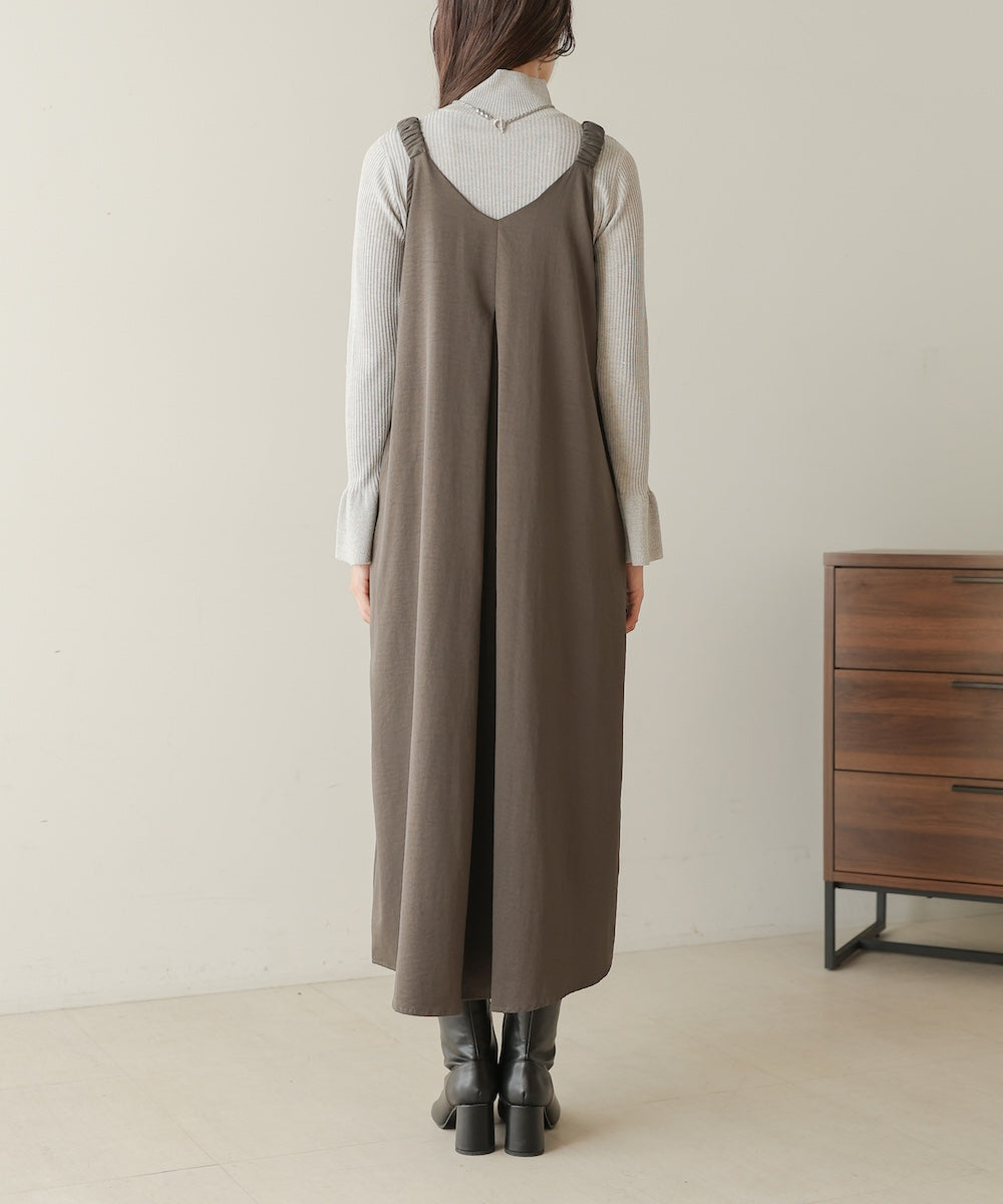 matte satin tuck ribbon onepiece