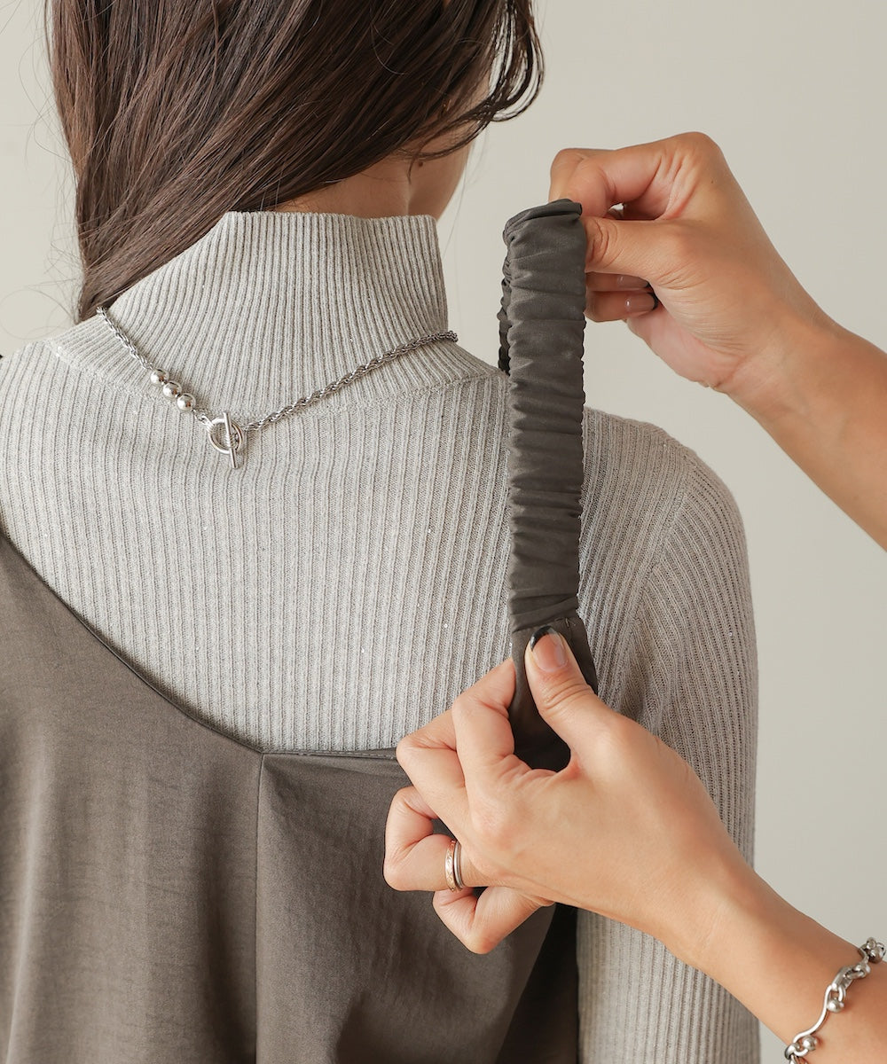 matte satin tuck ribbon onepiece