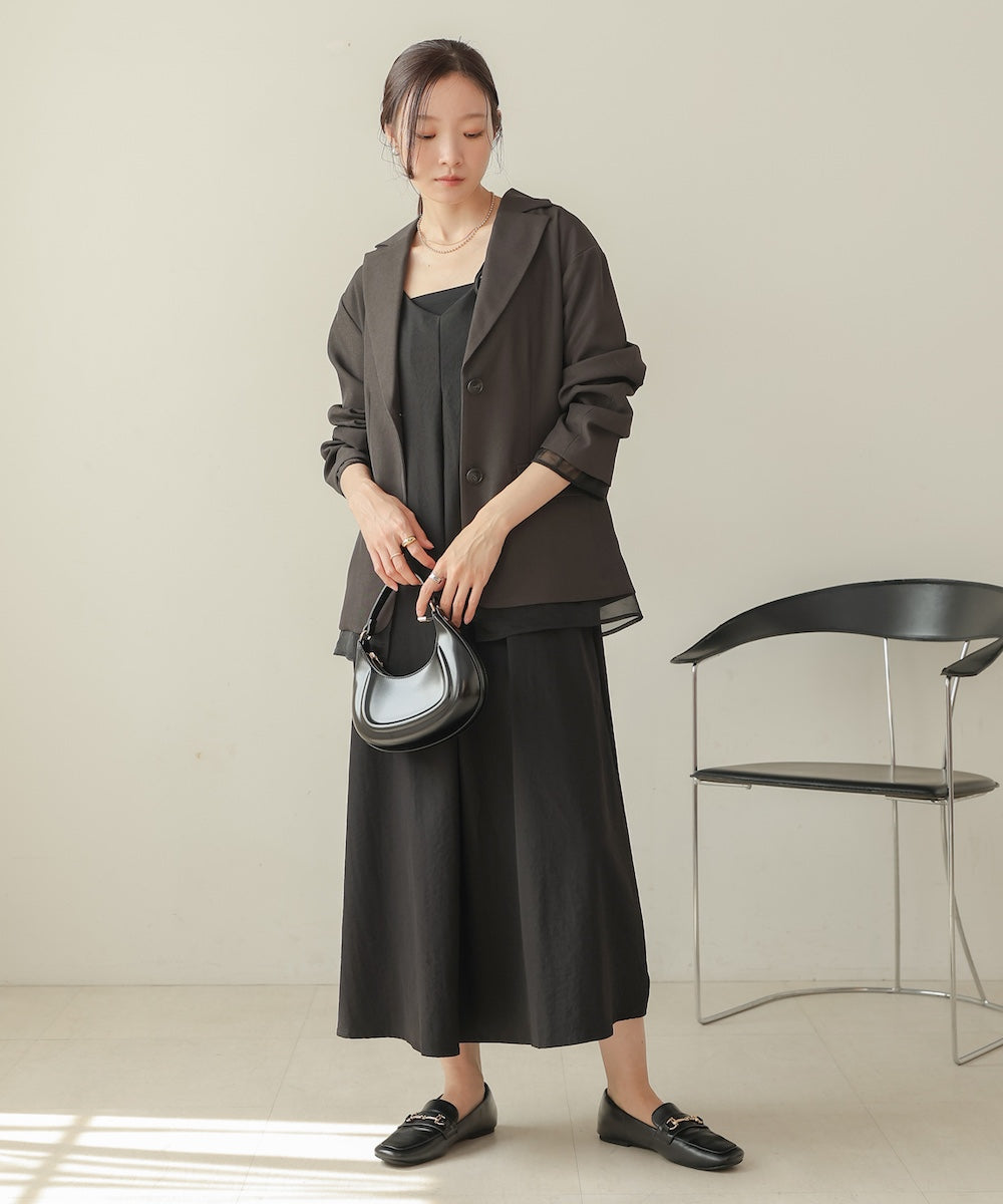 matte satin tuck ribbon onepiece