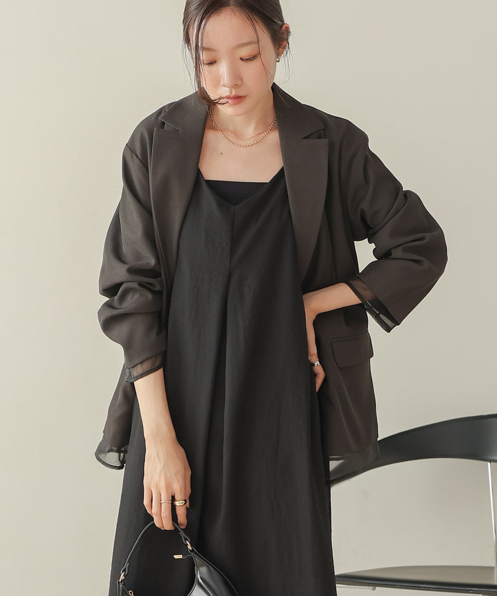 matte satin tuck ribbon onepiece