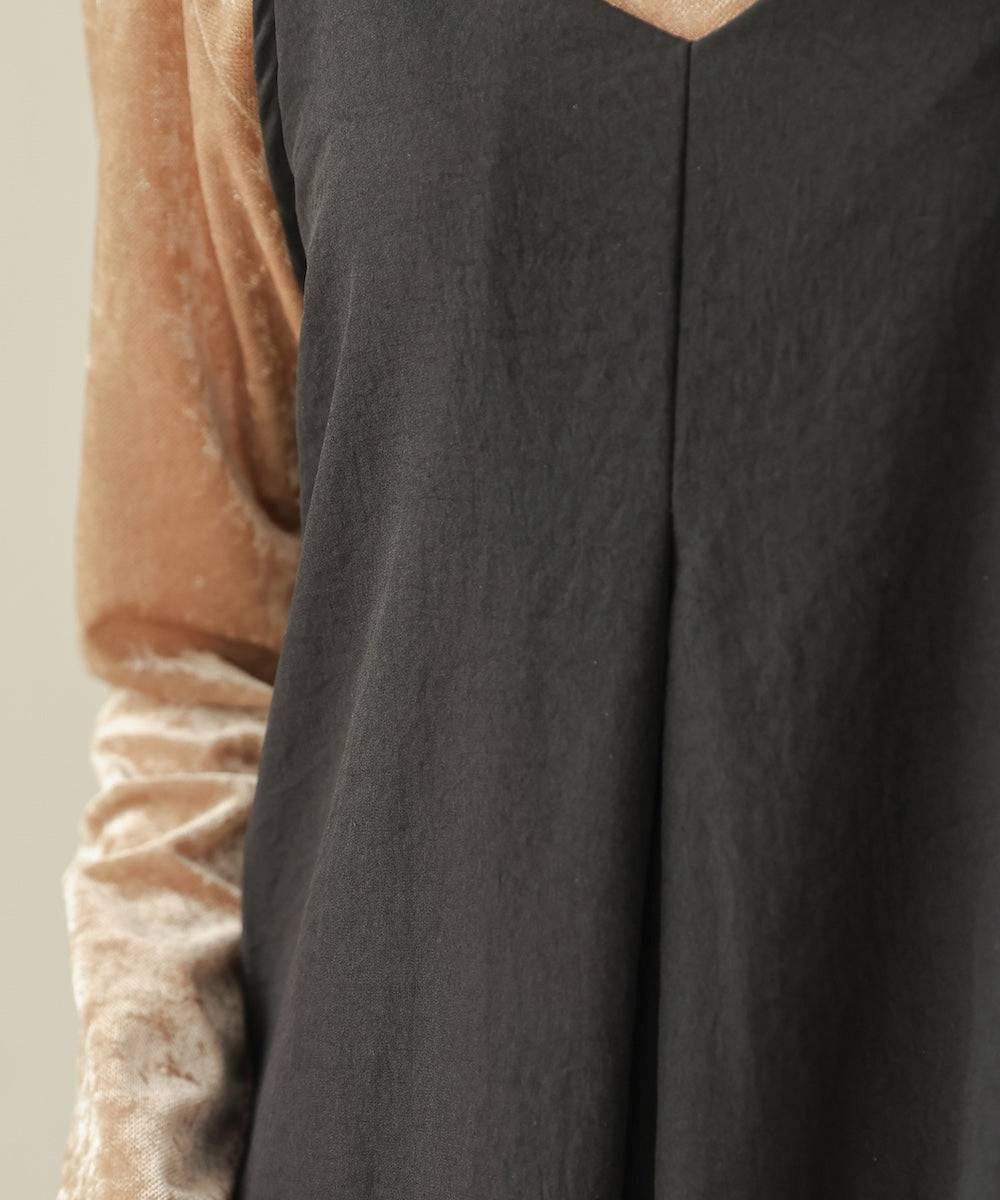 matte satin tuck ribbon onepiece