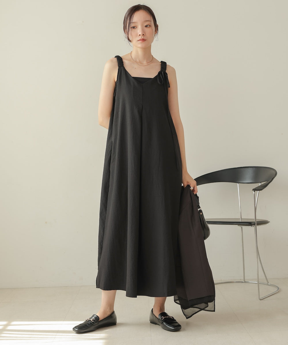 matte satin tuck ribbon onepiece