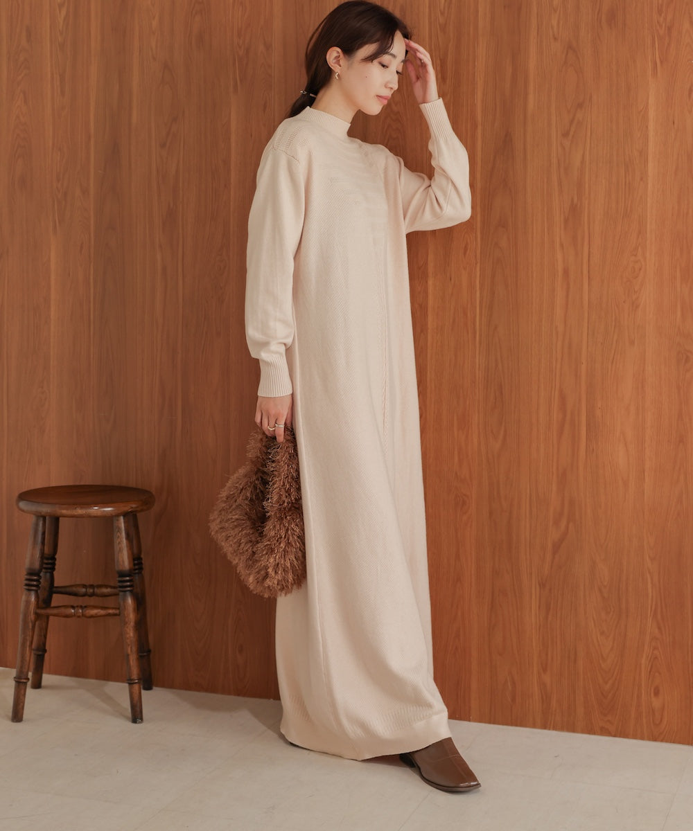 petite high neck knit onepiece