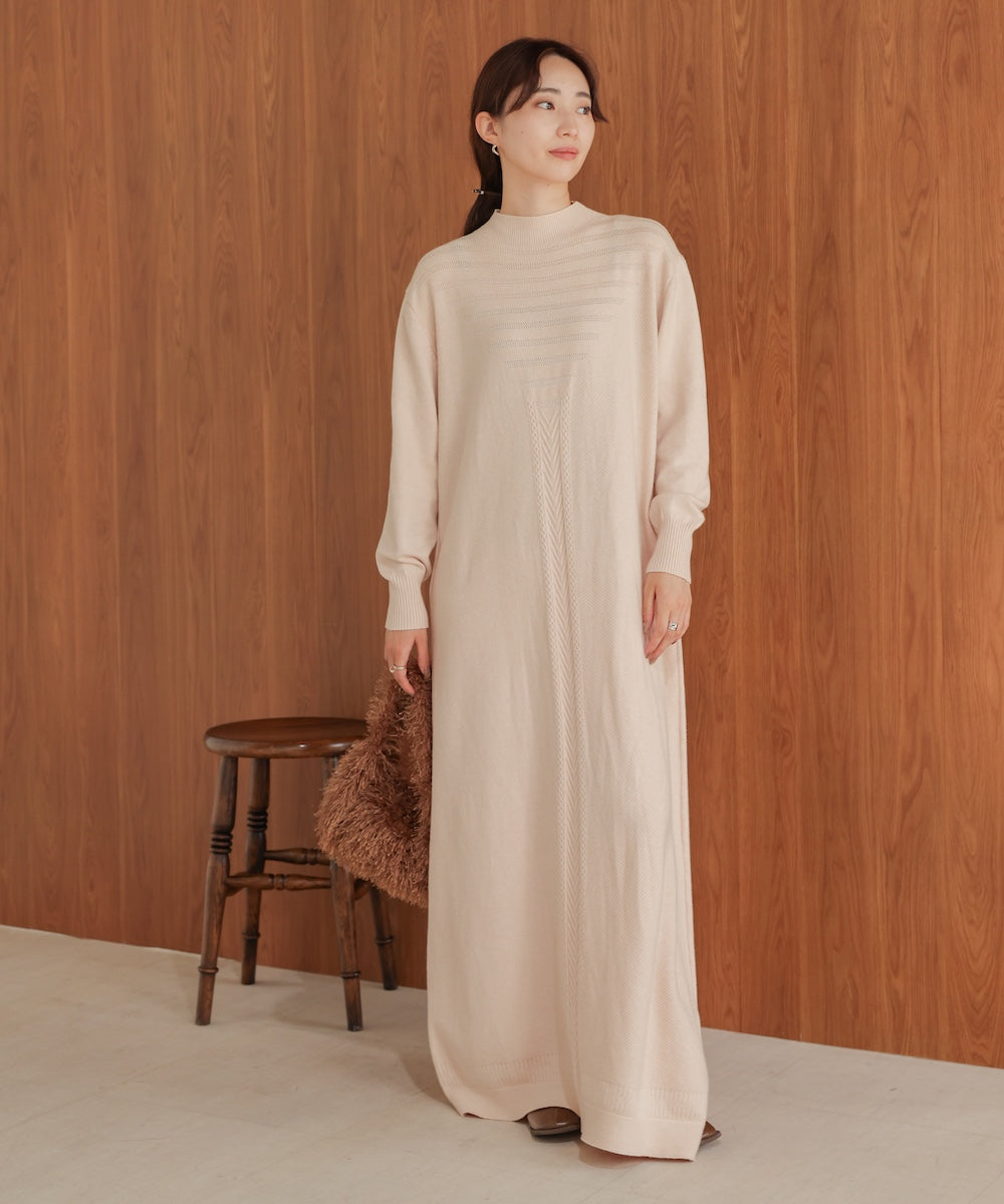 petite high neck knit onepiece