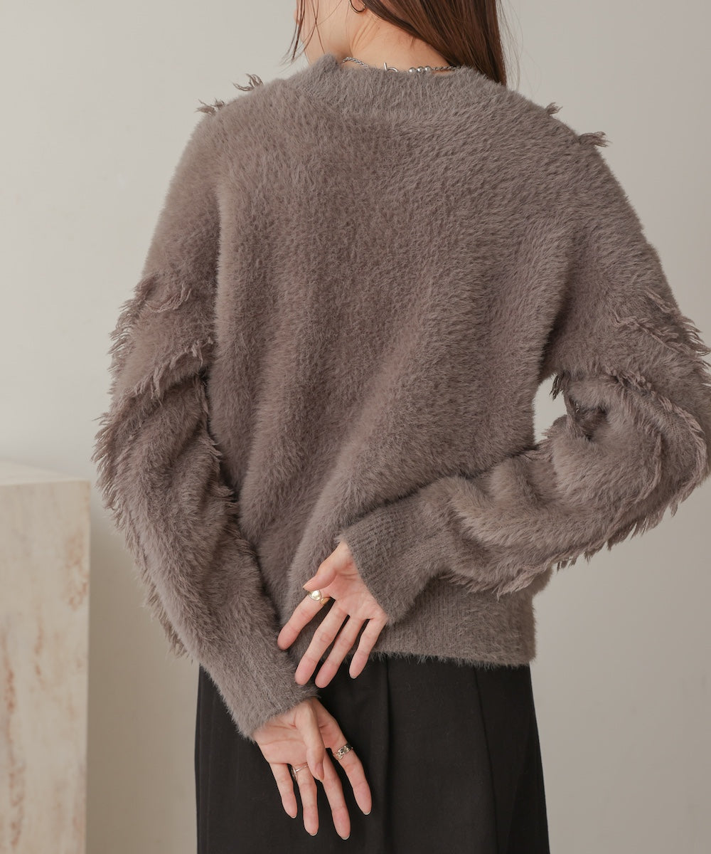 shaggy fringe knit