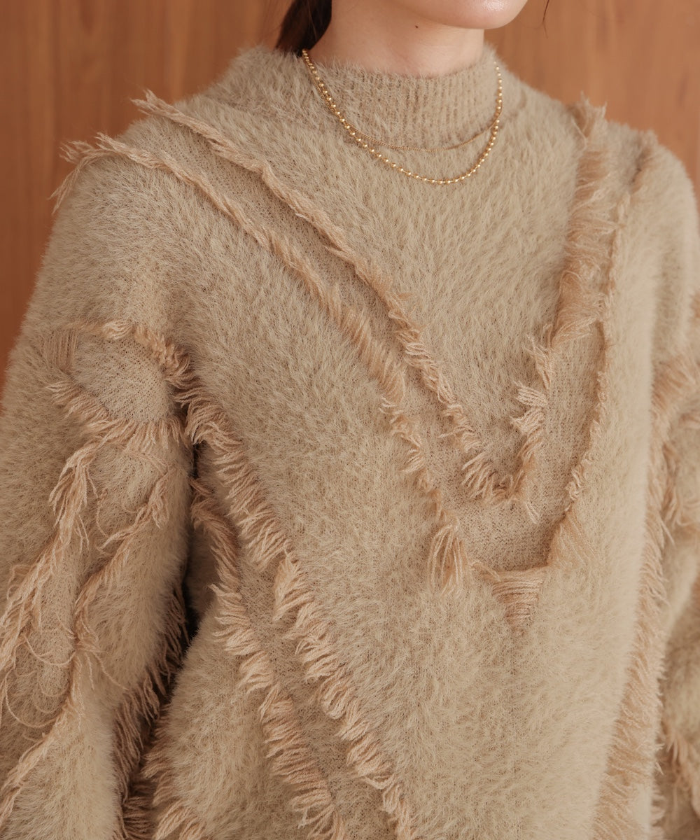 shaggy fringe knit