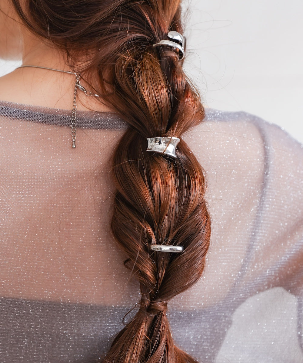 metallic nuance hair cuff set of 3