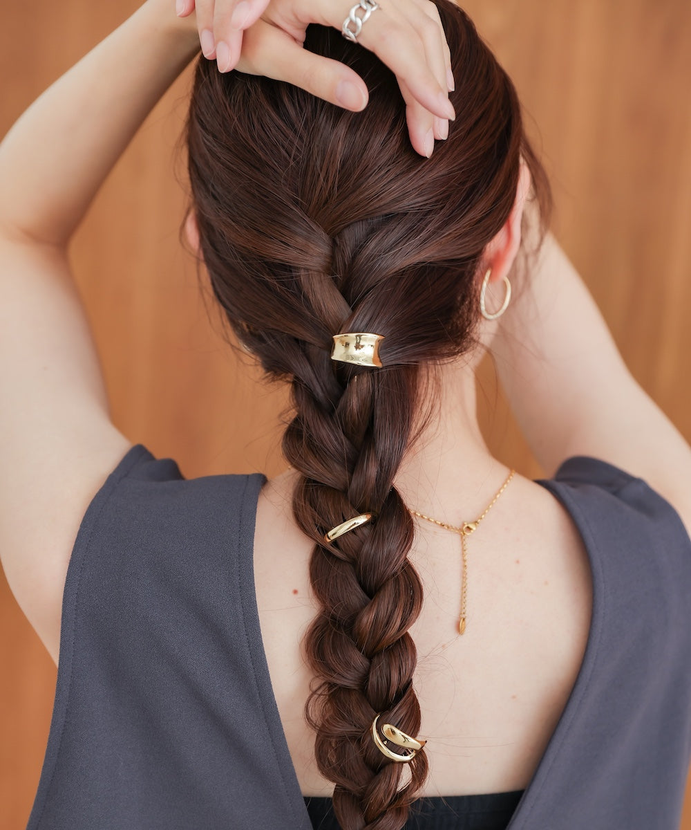 metallic nuance hair cuff set of 3
