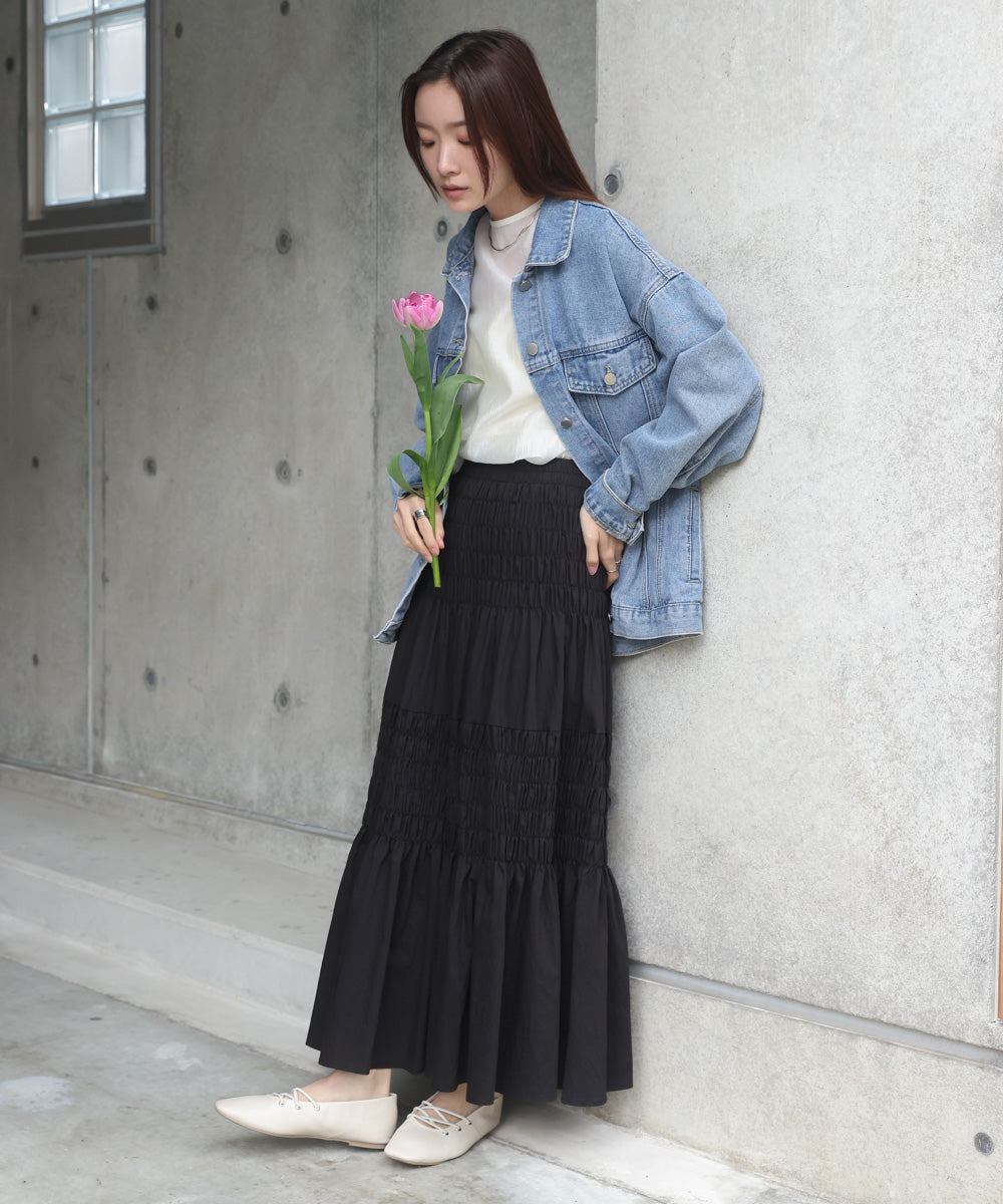 コットンギャザースカート