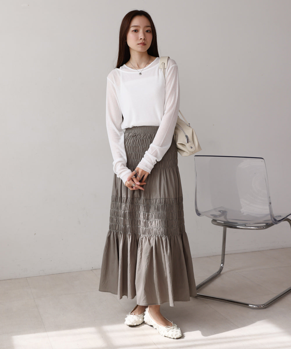 コットンギャザースカート