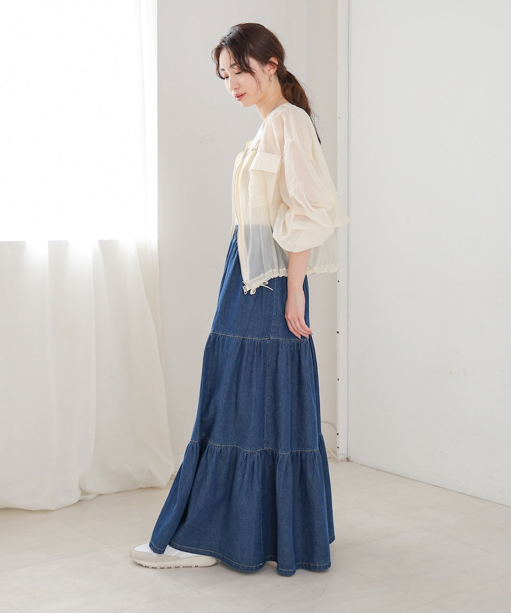デニムティアードスカート