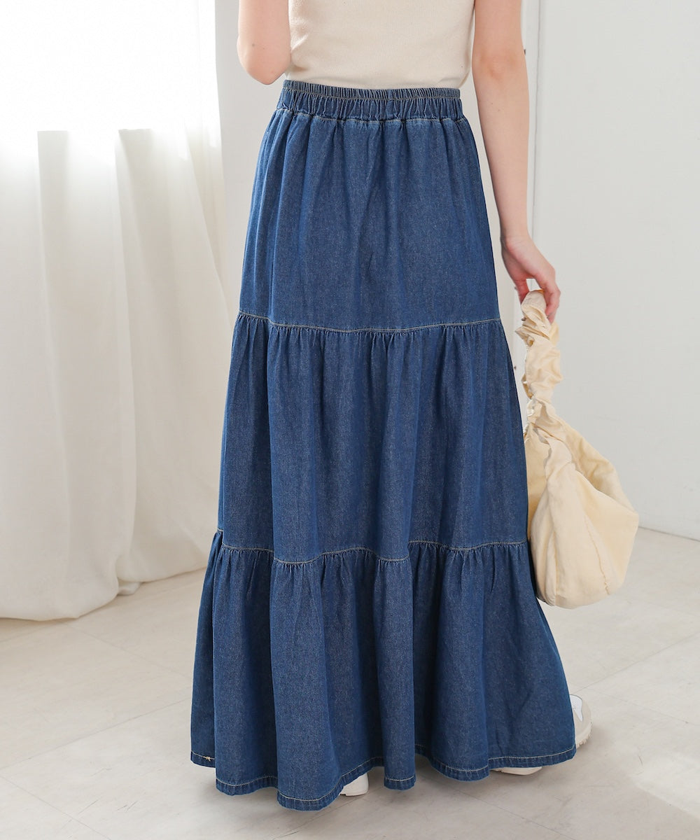 デニムティアードスカート