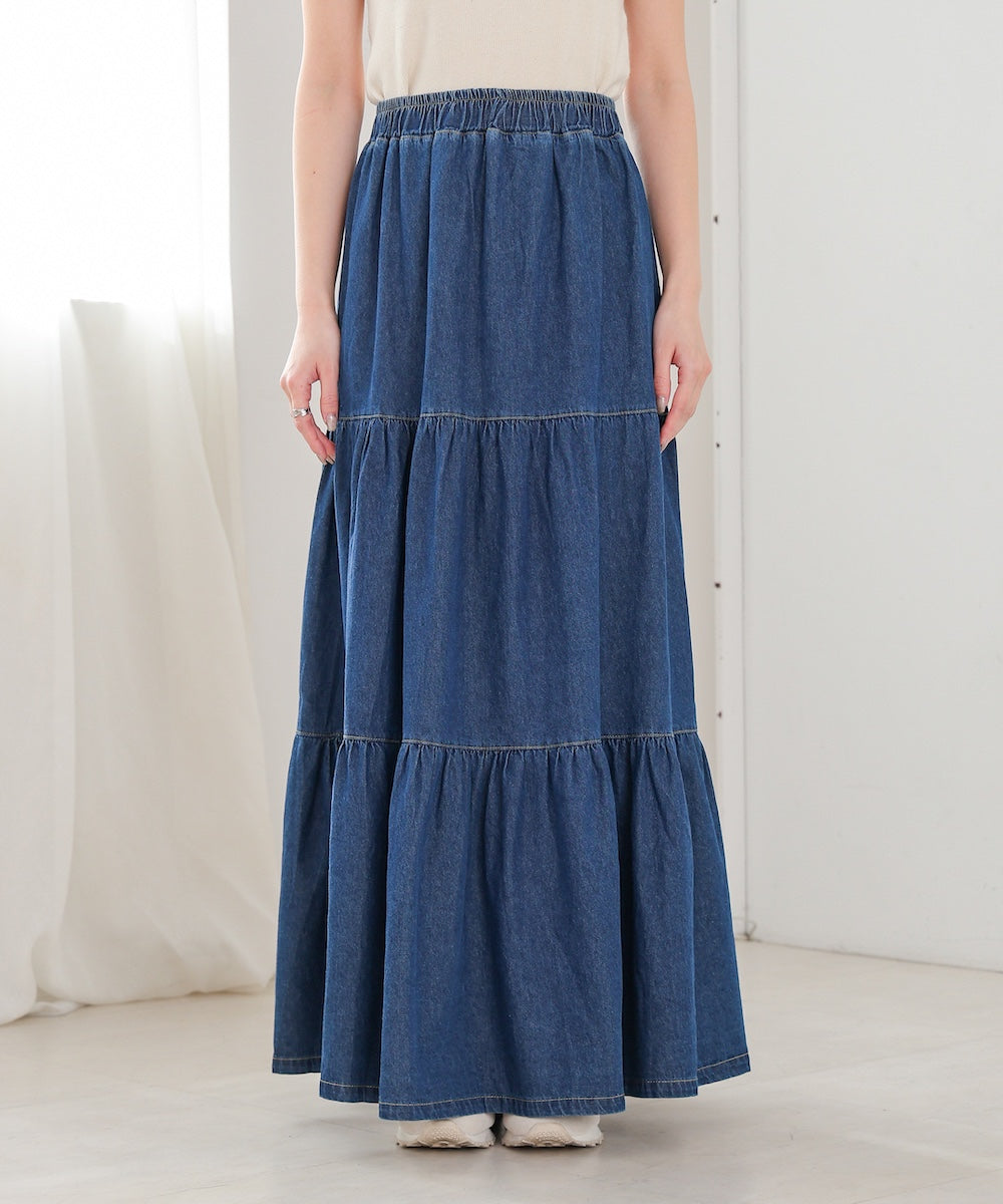 デニムティアードスカート