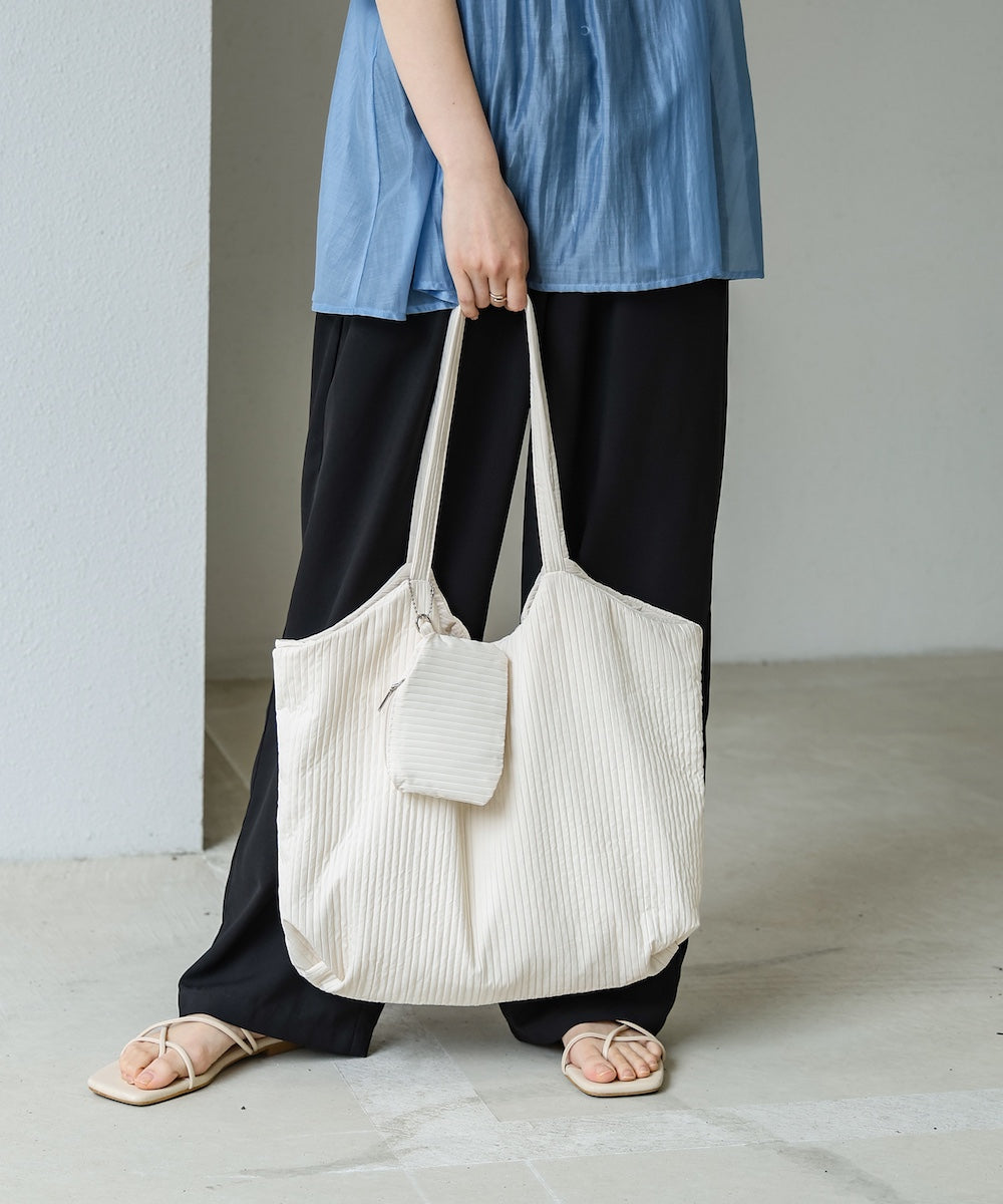 ポーチ付き軽量キルティング ヌビバッグ