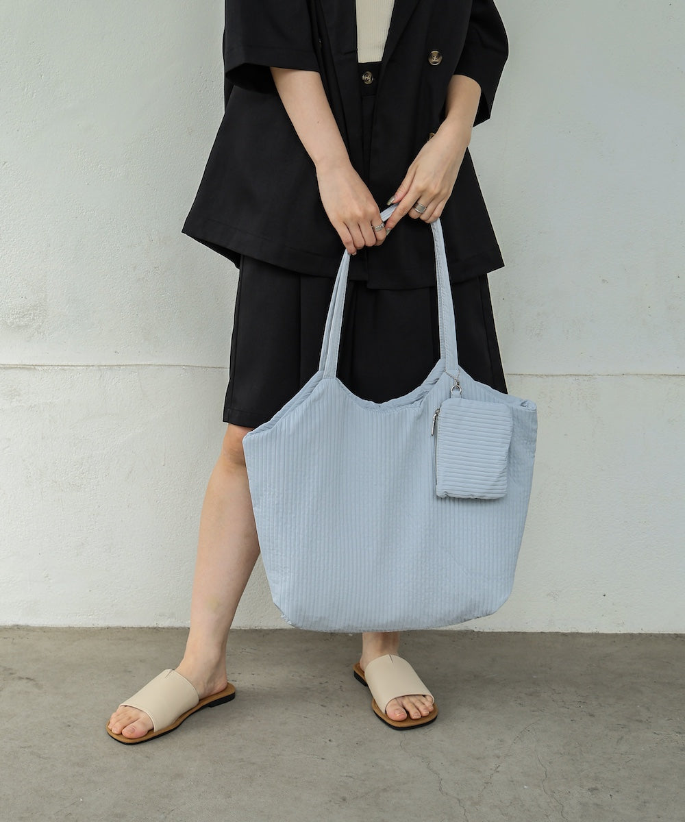 ポーチ付き軽量キルティング ヌビバッグ