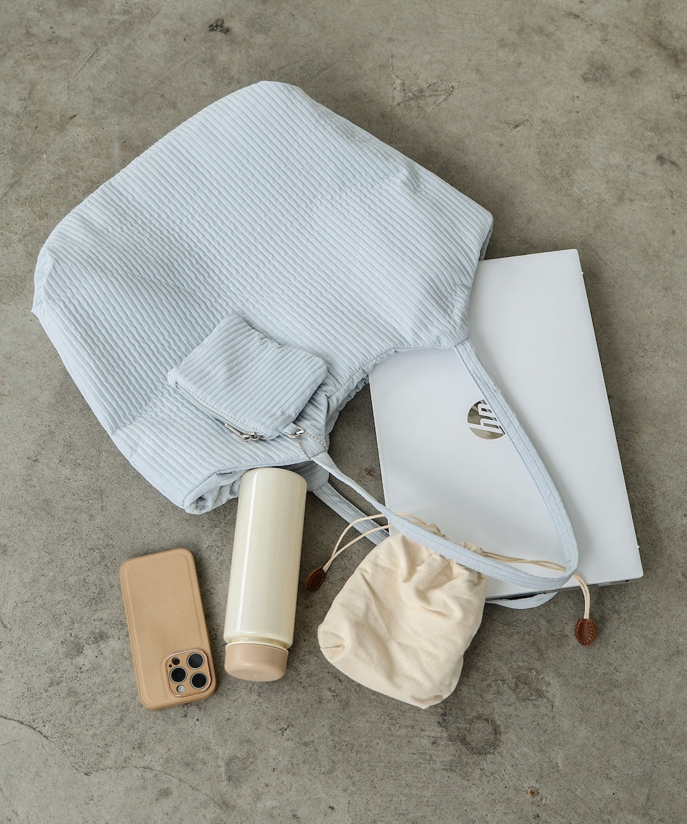 ポーチ付き軽量キルティング ヌビバッグ