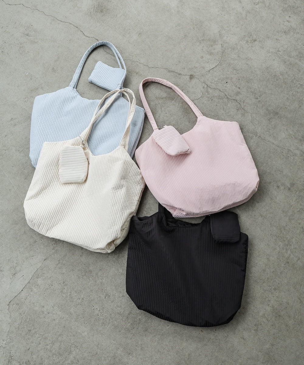 ポーチ付き軽量キルティング ヌビバッグ