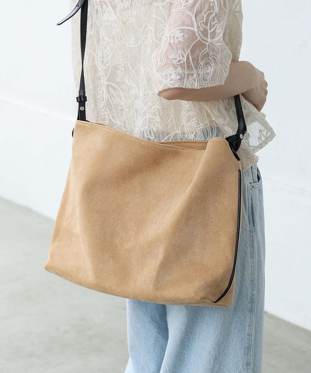 スエード調サイドライン2WAYバッグ