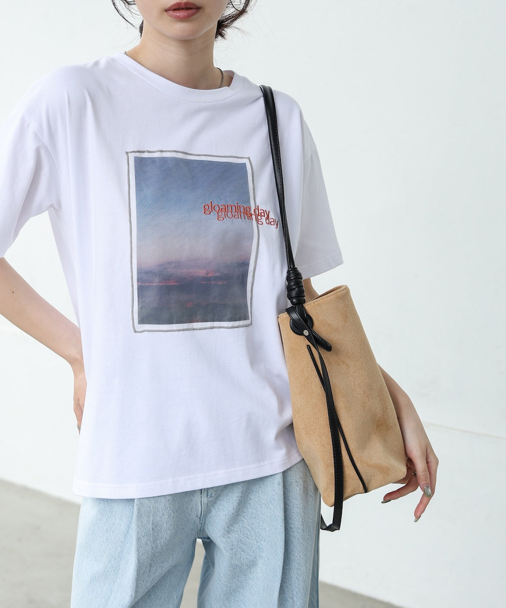 スエード調サイドライン2WAYバッグ