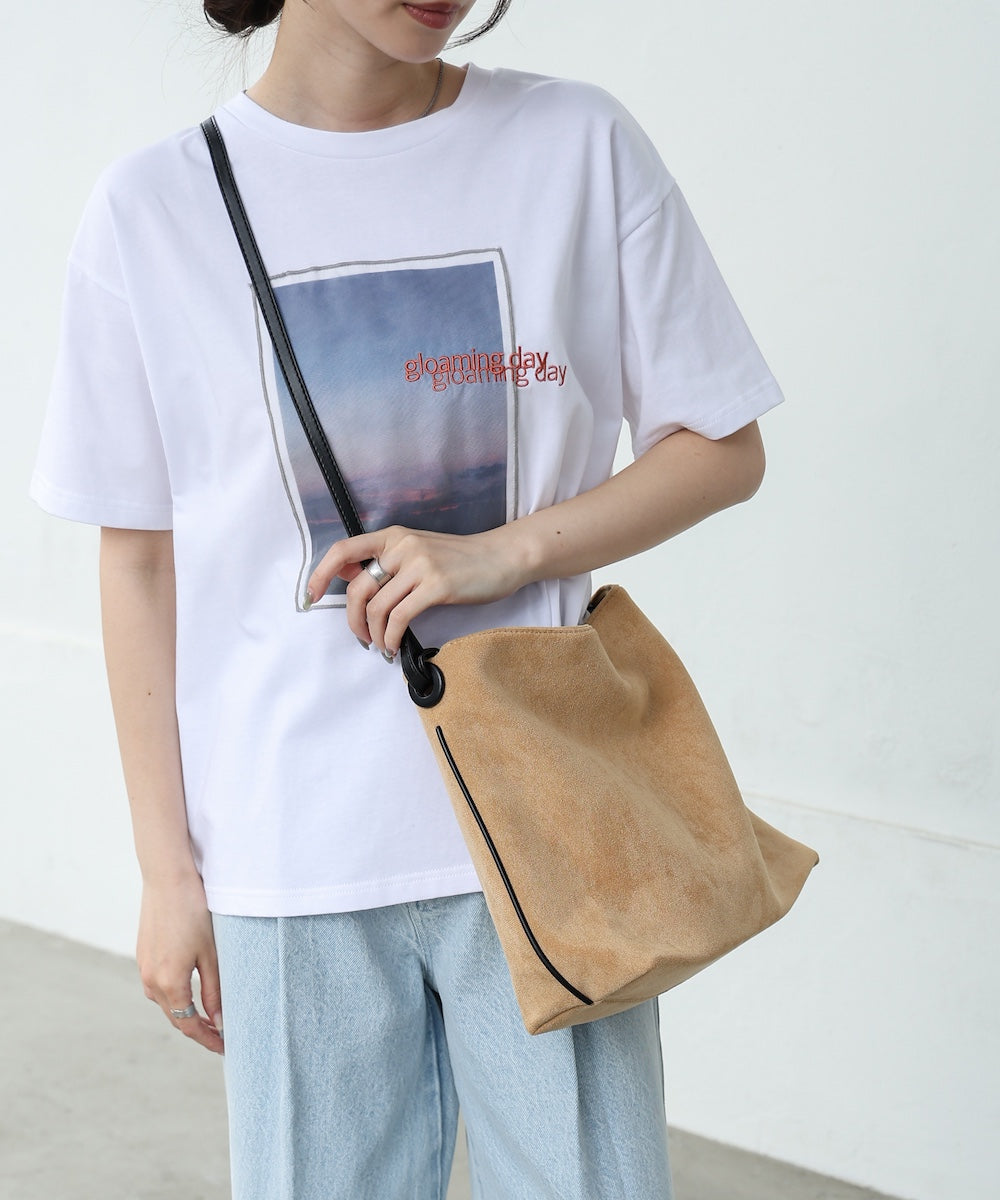 スエード調サイドライン2WAYバッグ