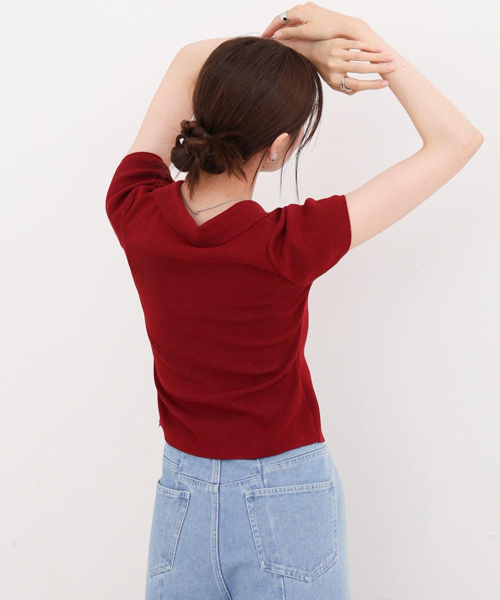 ビックカラーニットトップス