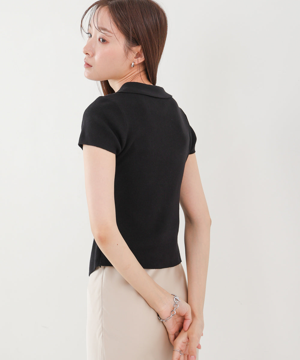 ビックカラーニットトップス