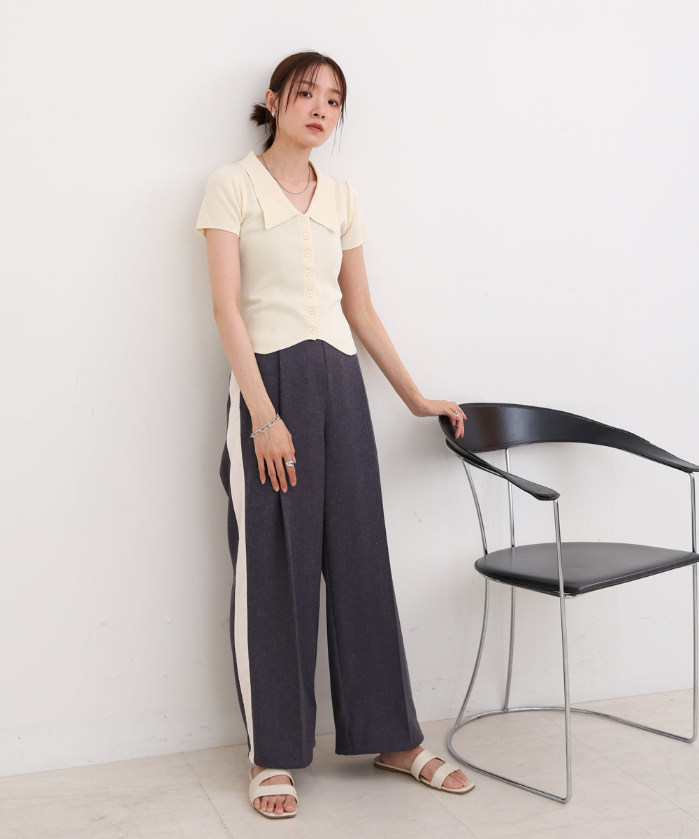 ビックカラーニットトップス