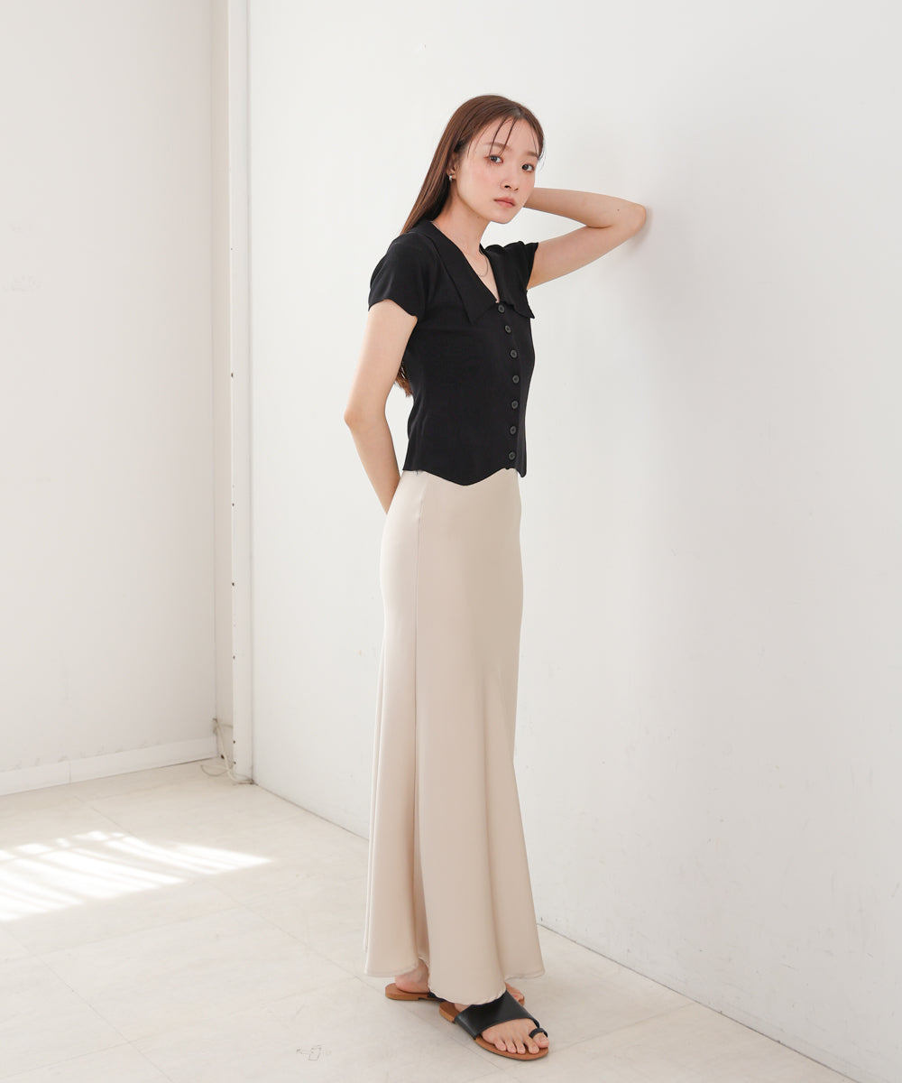 ビックカラーニットトップス