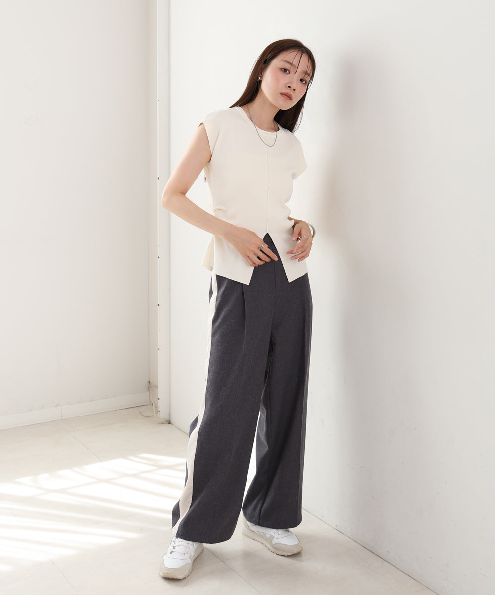 フロントスリット サマーニットTシャツ