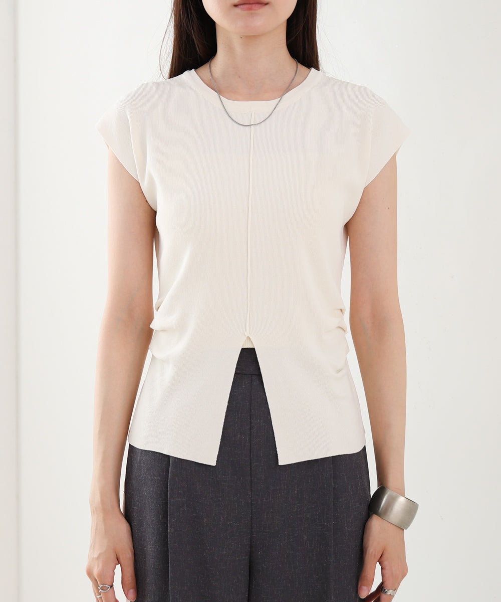 フロントスリット サマーニットTシャツ
