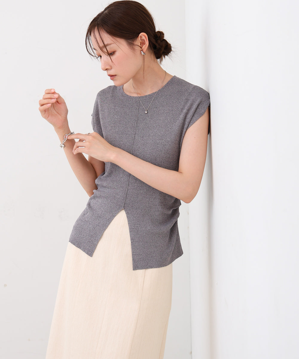 フロントスリット サマーニットTシャツ