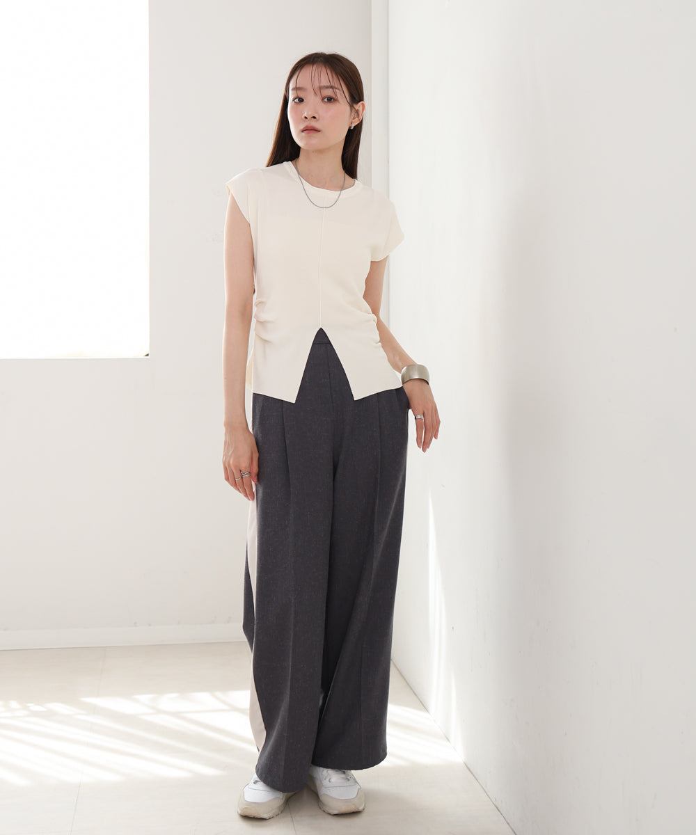 フロントスリット サマーニットTシャツ