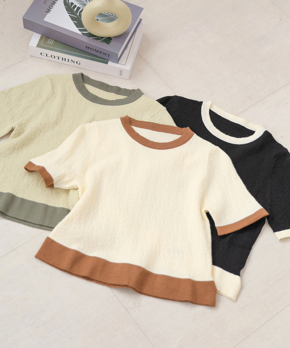 リンガーニットTシャツ