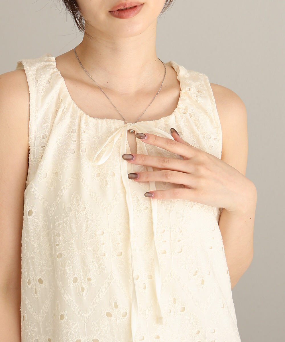 【S・Mサイズ展開】コットン刺繍ワンピース