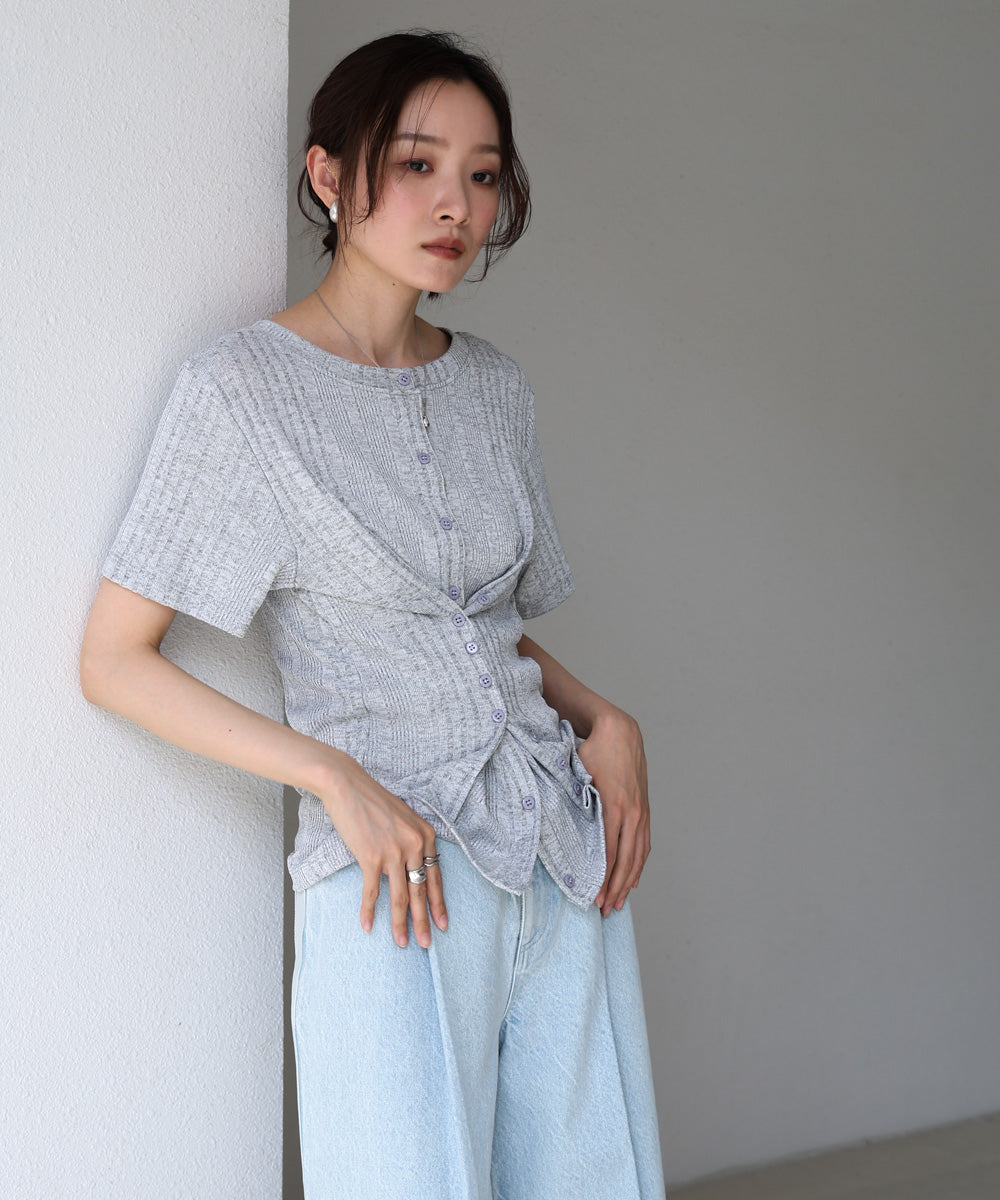 レイヤード風2WAYトップス