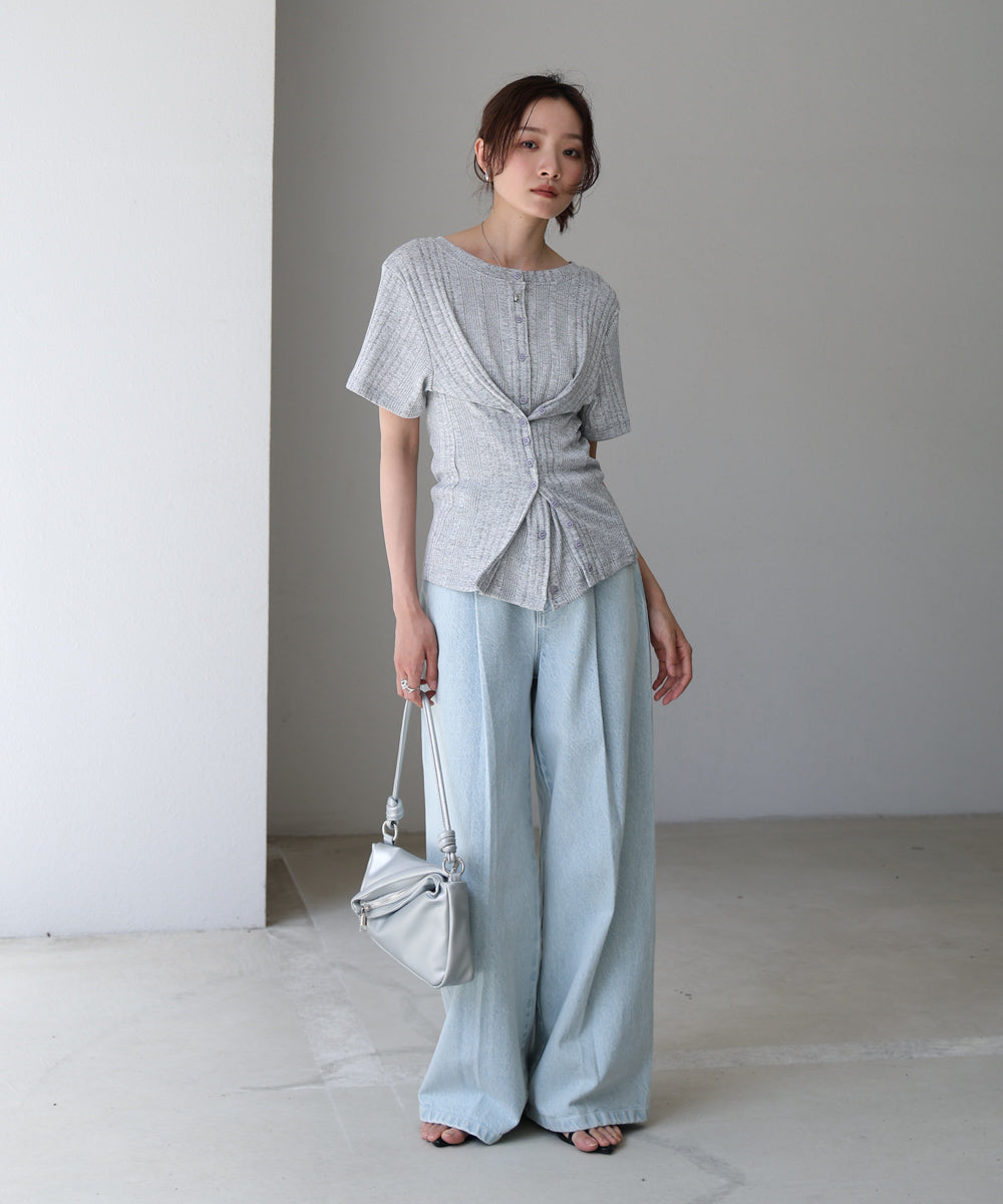 レイヤード風2WAYトップス