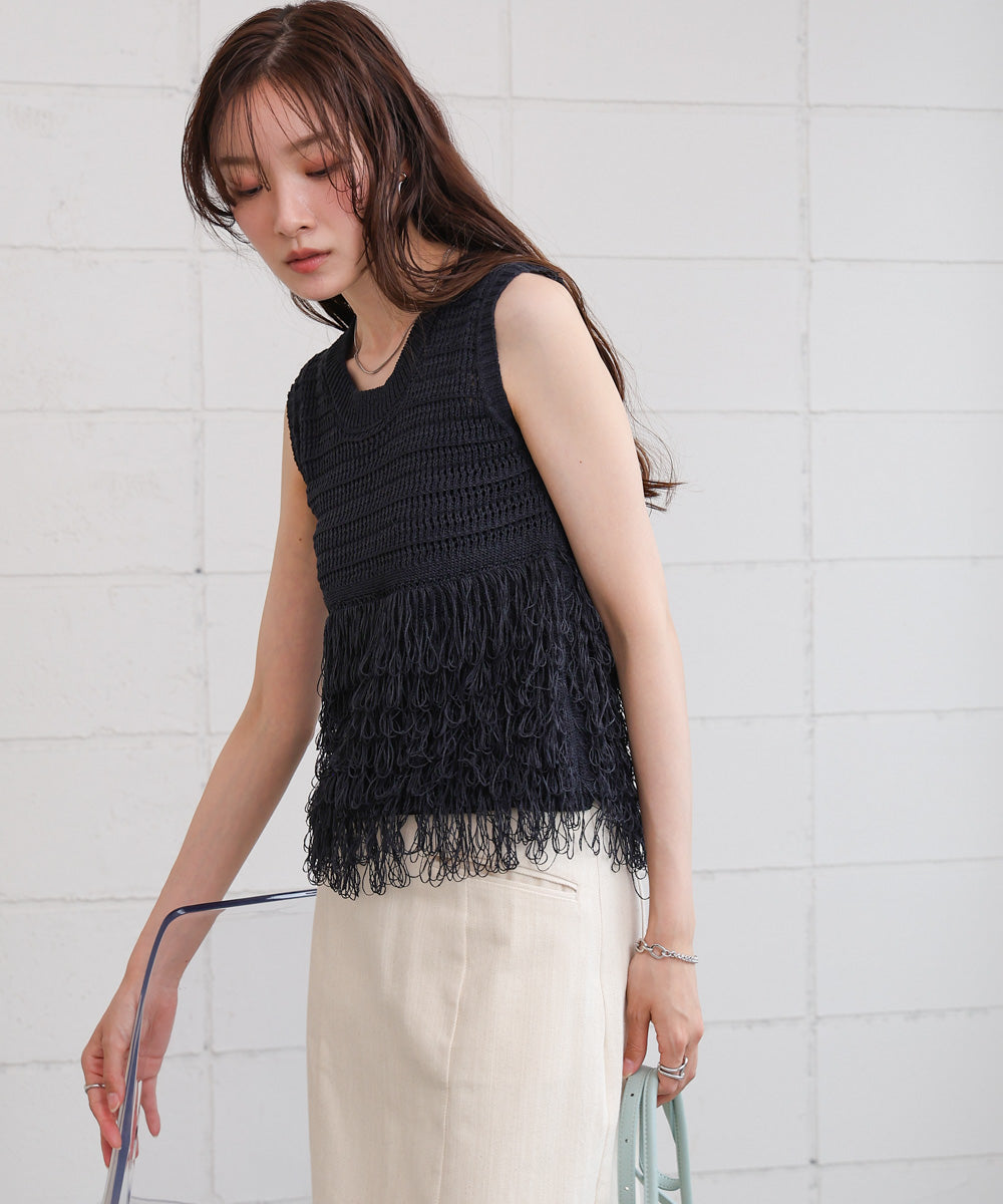 ループニットトップス