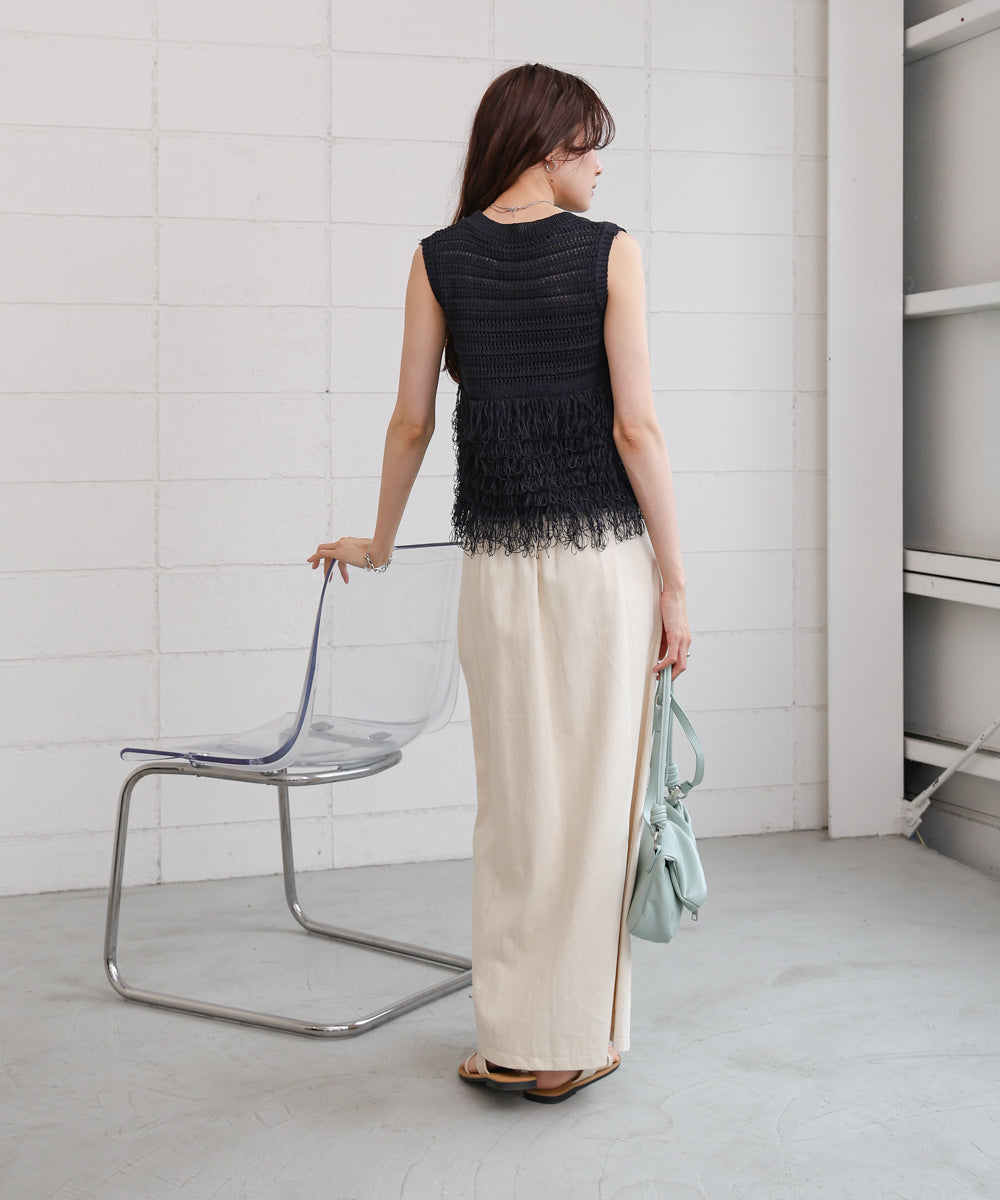 ループニットトップス