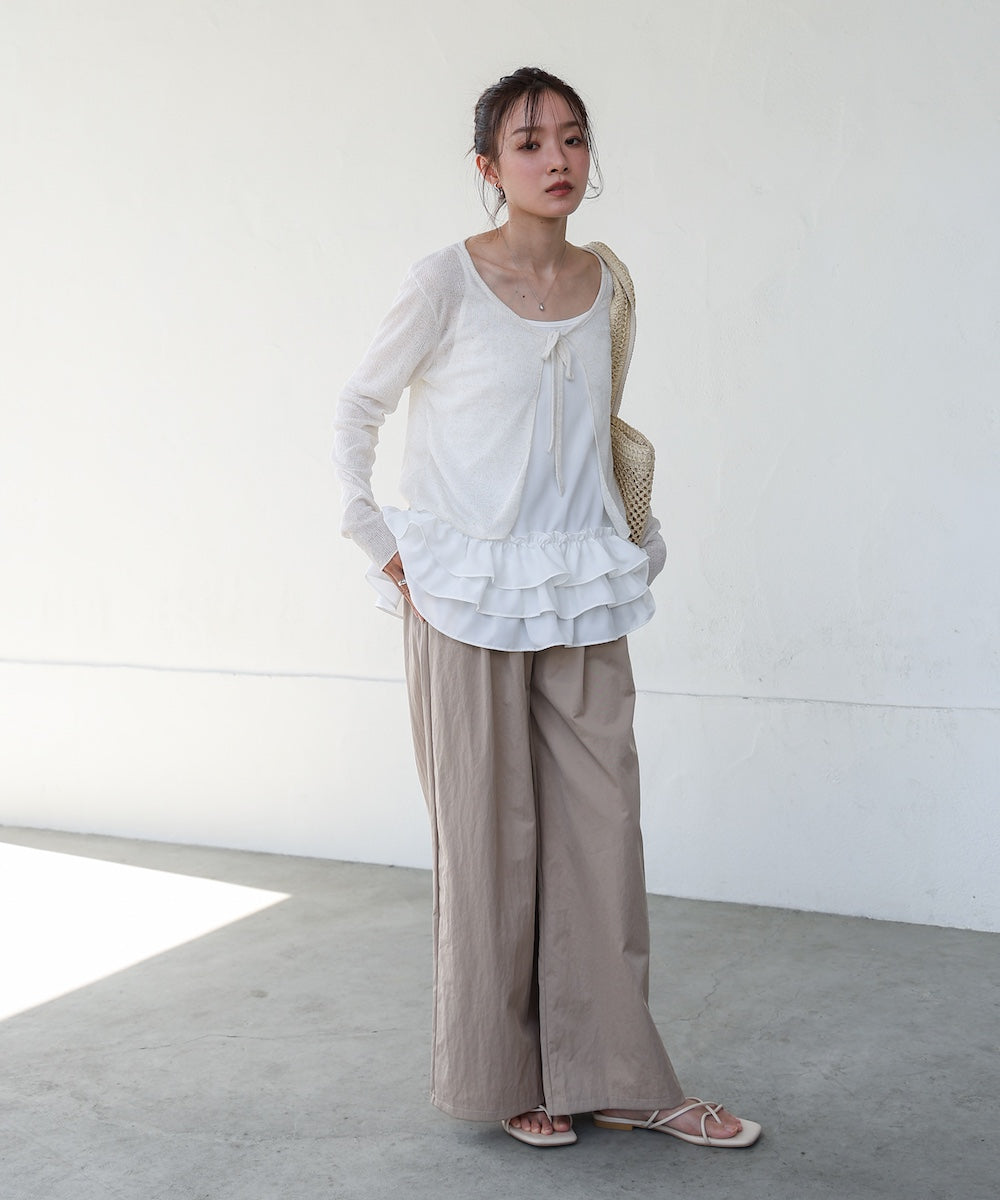 メランジリボンカーディガン