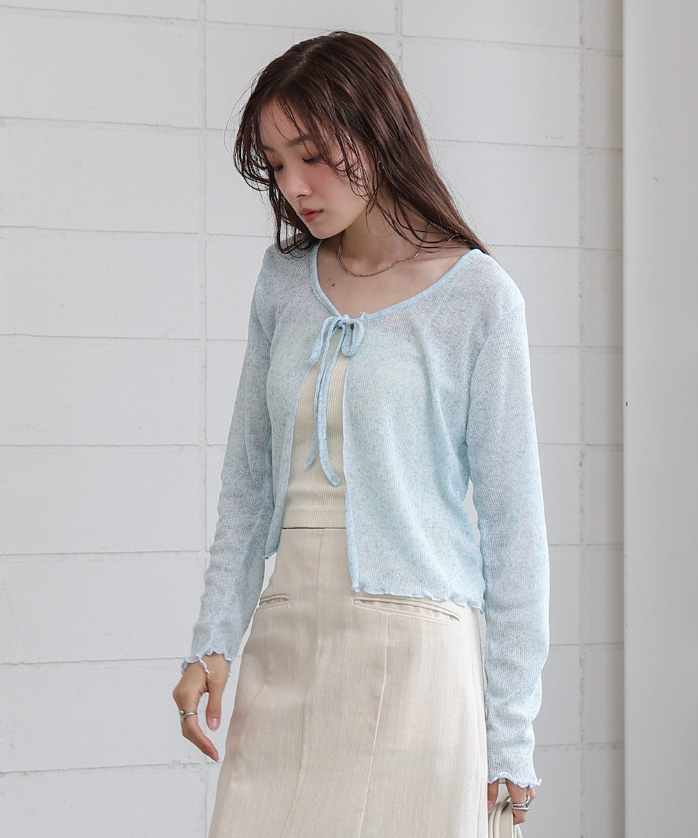メランジリボンカーディガン