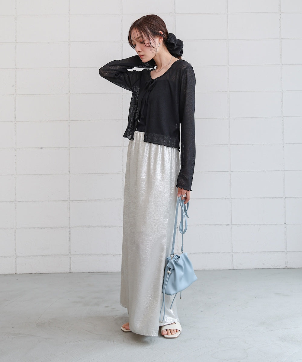 メランジリボンカーディガン