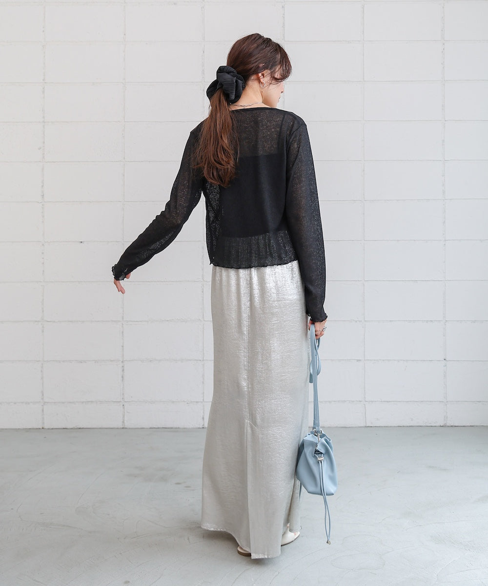 メランジリボンカーディガン