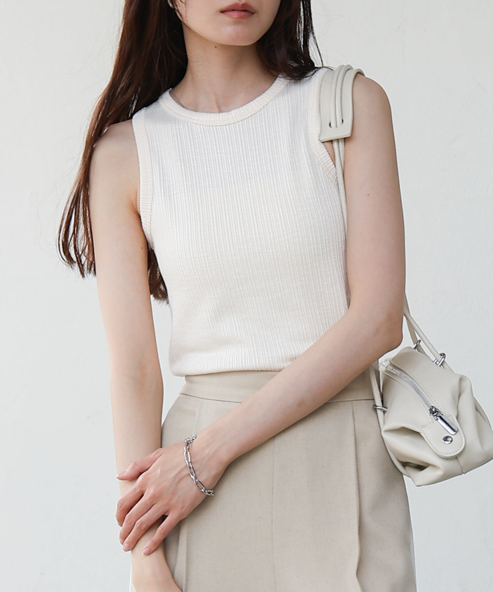 ランダムリブタンクトップ