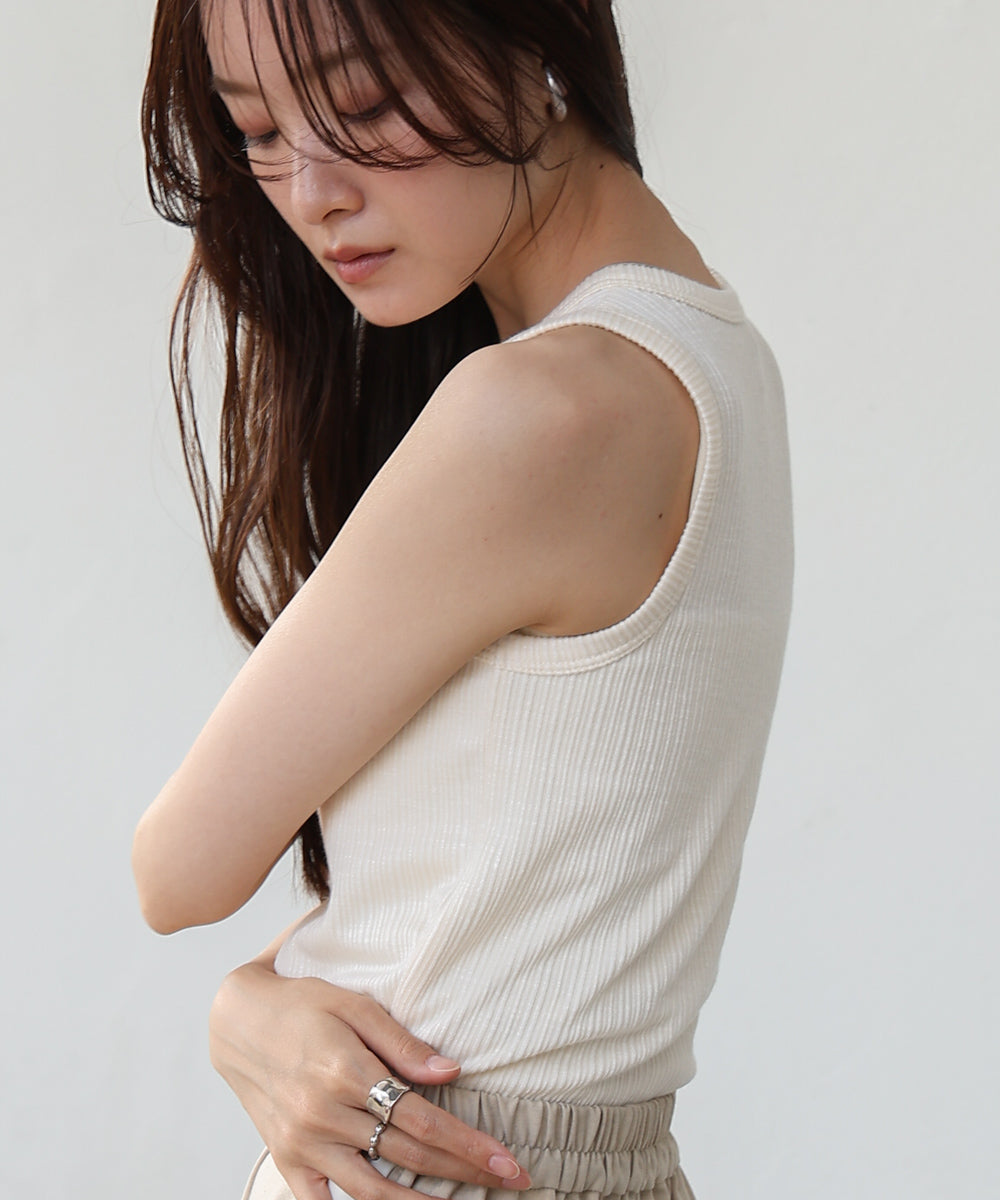ランダムリブタンクトップ