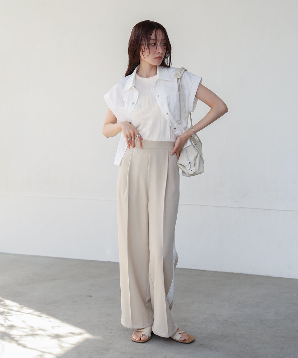 ランダムリブタンクトップ