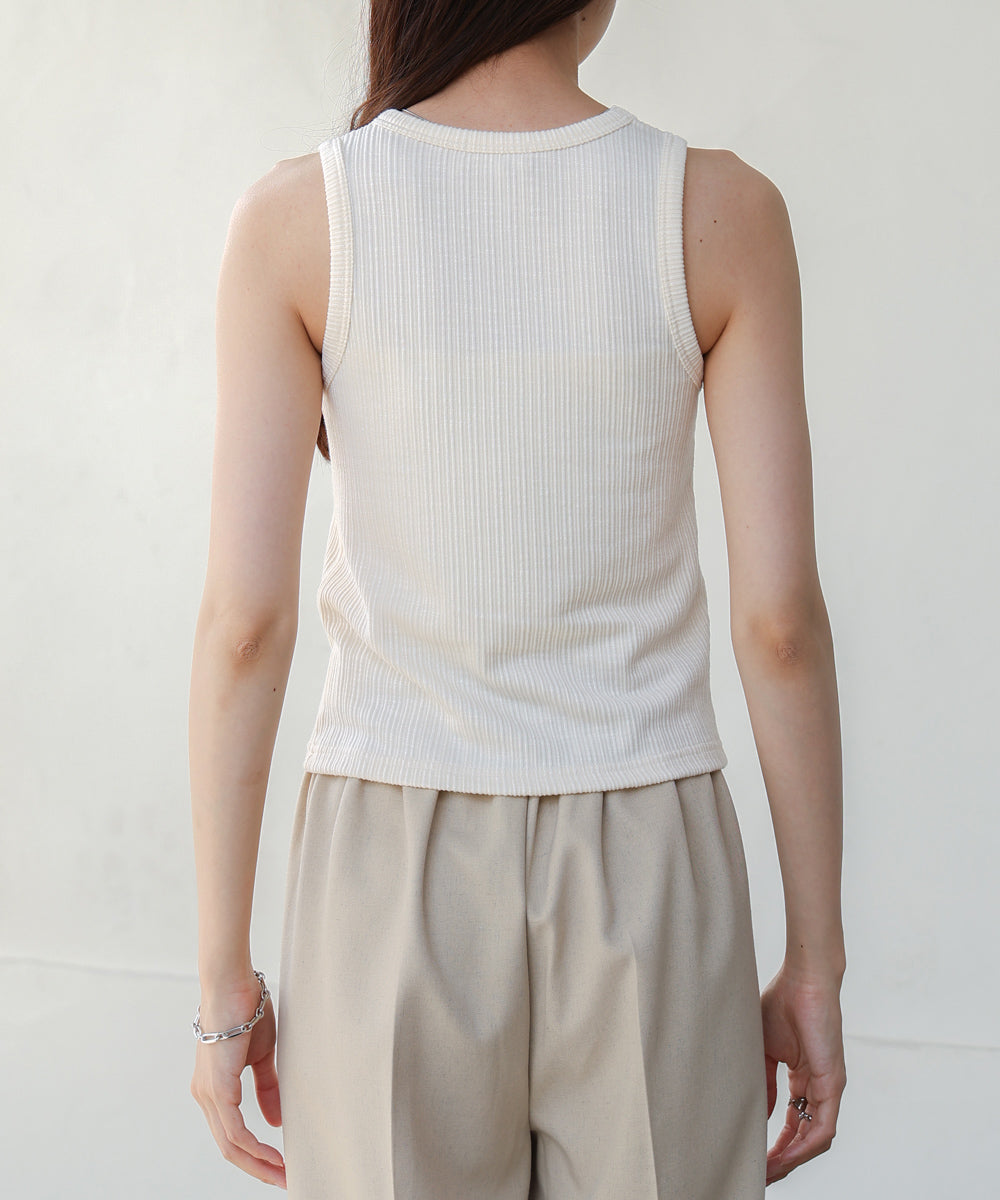 ランダムリブタンクトップ
