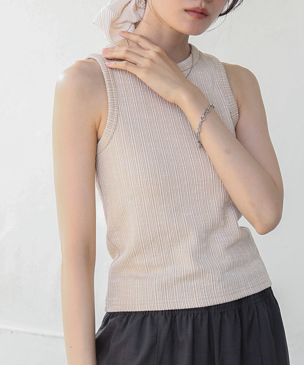 ランダムリブタンクトップ