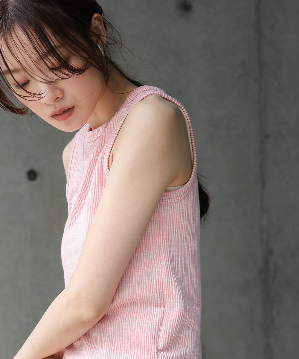 ランダムリブタンクトップ