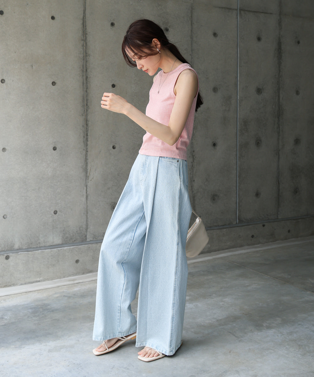 ランダムリブタンクトップ