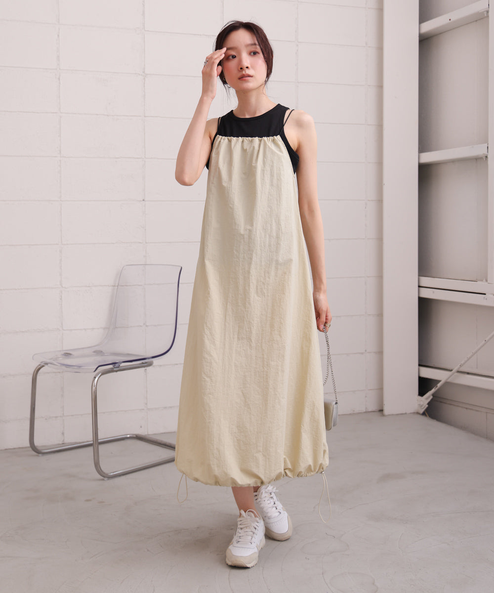 ストラップデザインキャミワンピース